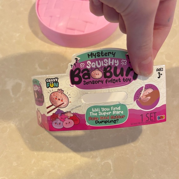 Smiling Pink Squishy Toy - Picture 2 of 3